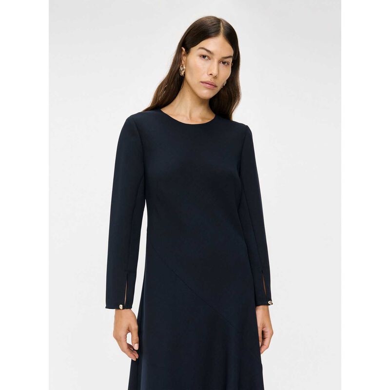 Veronika Maine Double Weave Bias Midi Dress image number 3